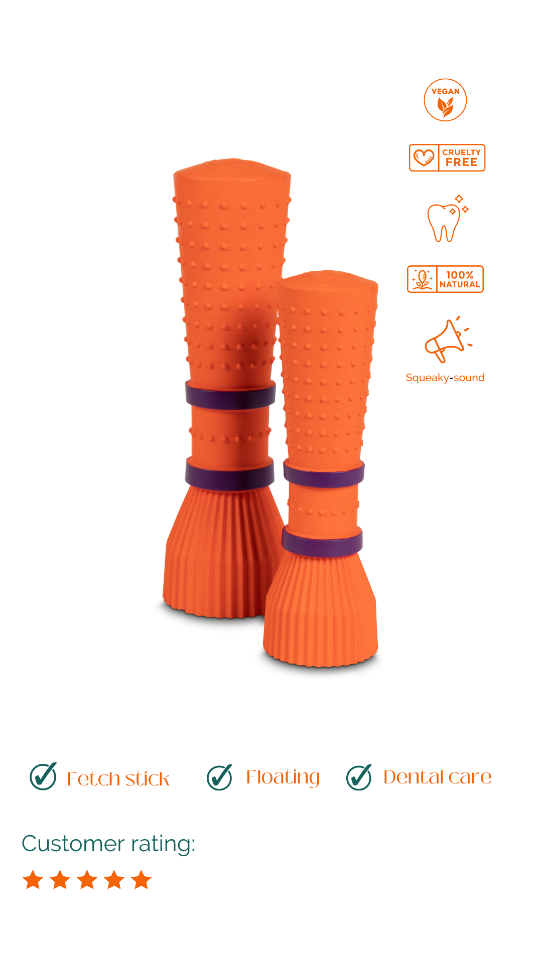 Zoomies | dog toy | Orange