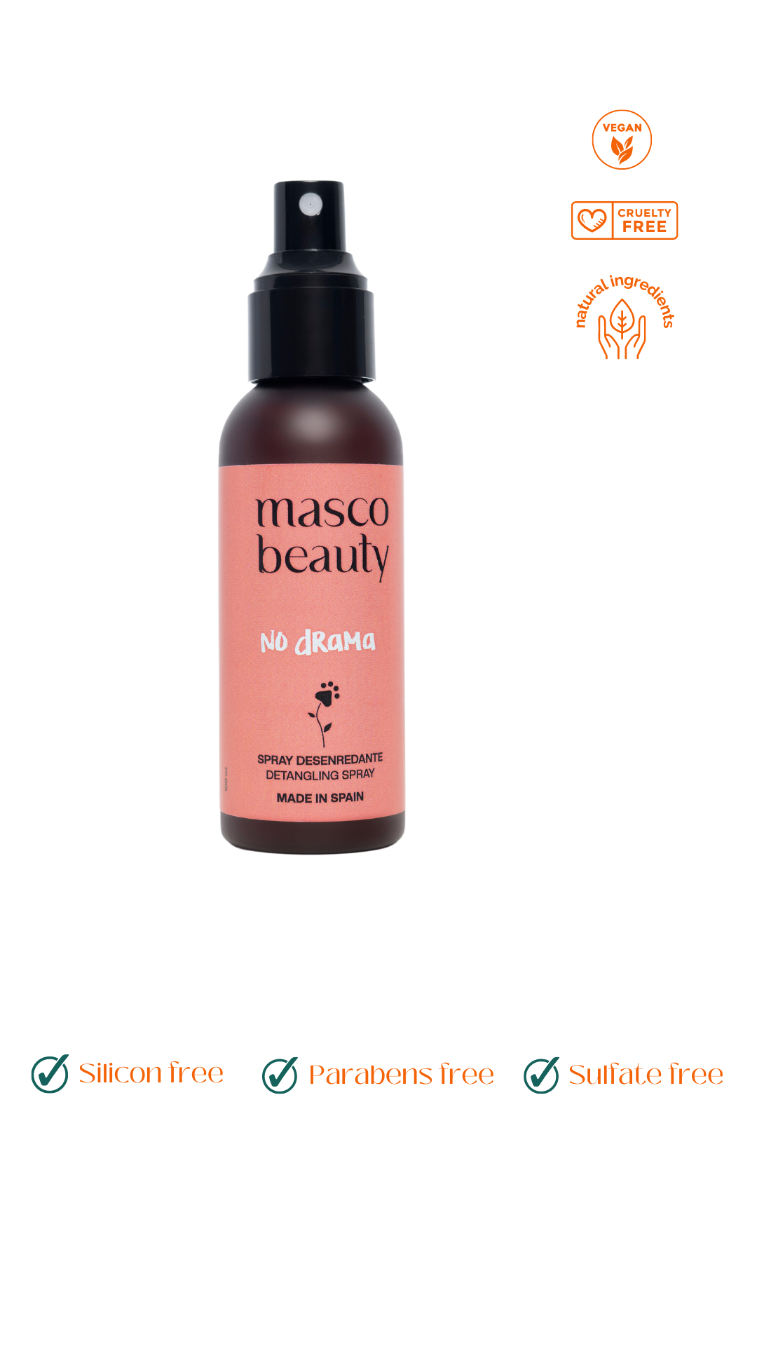 No drama detangling spray | Masco beauty